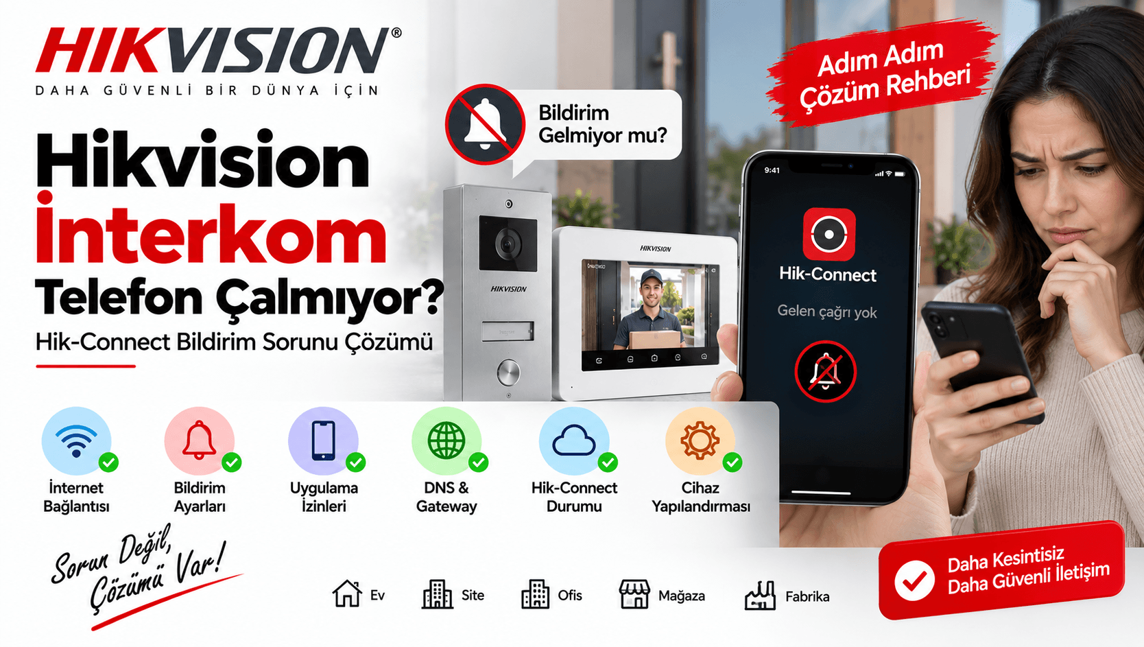 Hikvision İnterkom Telefon Çalmıyor: Hik-Connect Bildirim Sorunu Çözümü