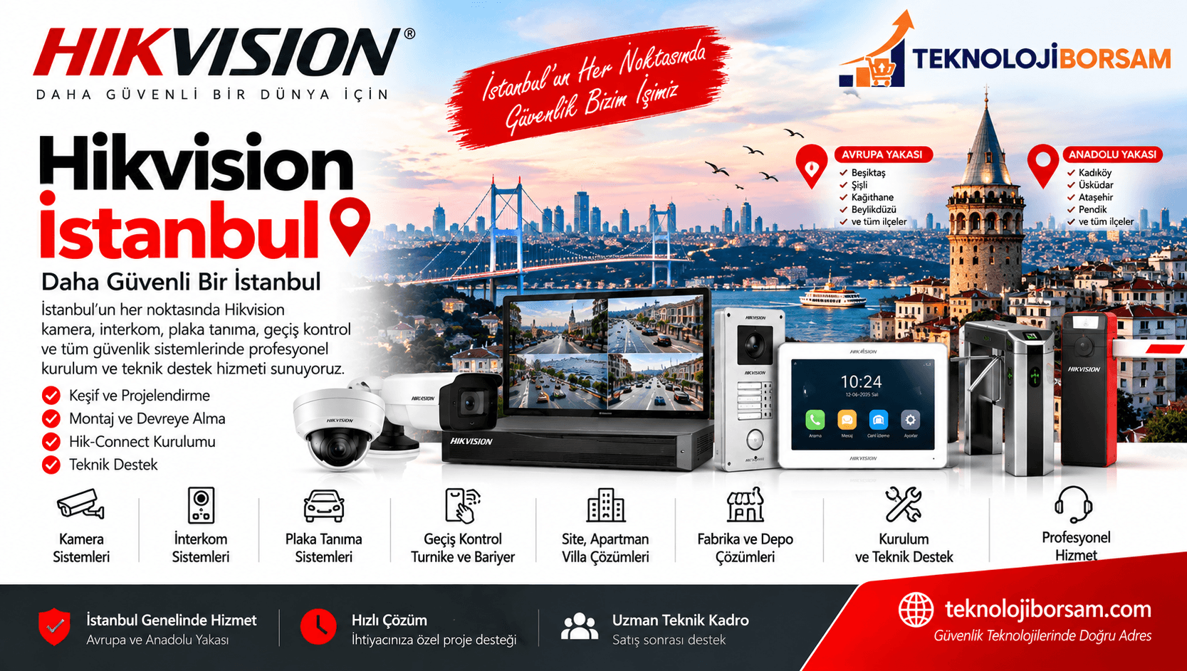 Hikvision İstanbul | Kamera, İnterkom ve Güvenlik Sistemleri Kurulumu