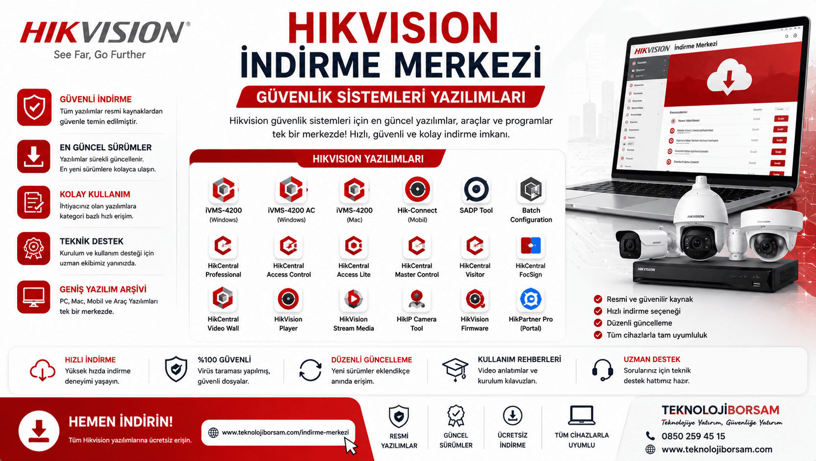Hikvision Yazılım İndirme Merkezi | iVMS-4200, SADP ve HikCentral