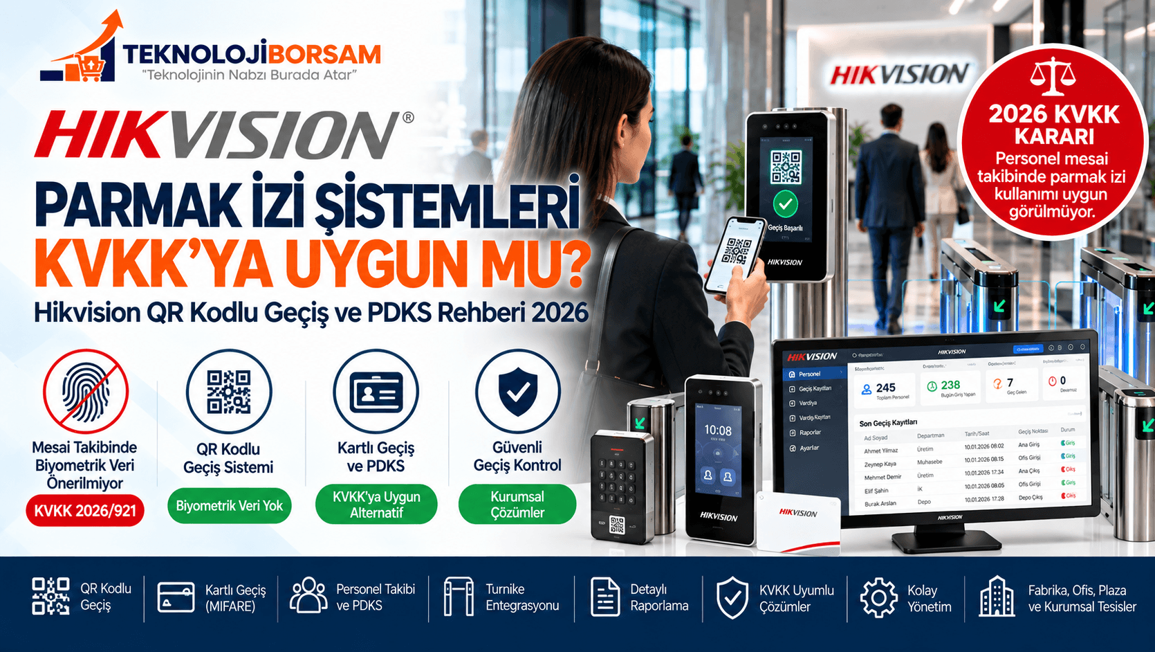 Parmak İzi Sistemi KVKK'ya Uygun mu? Hikvision QR Rehberi 2026