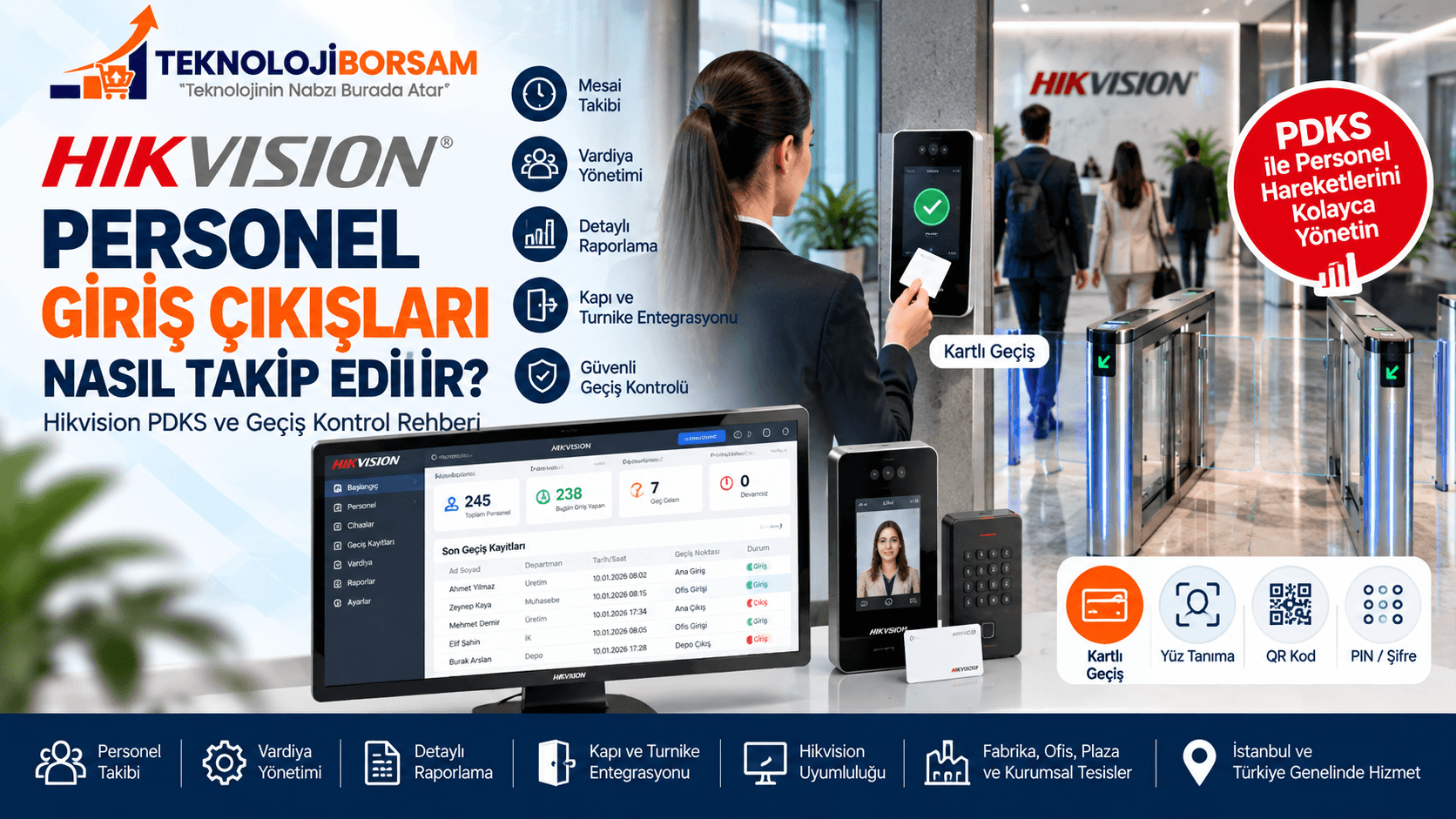 Personel Giriş Çıkışları Nasıl Takip Edilir? Hikvision PDKS Rehberi