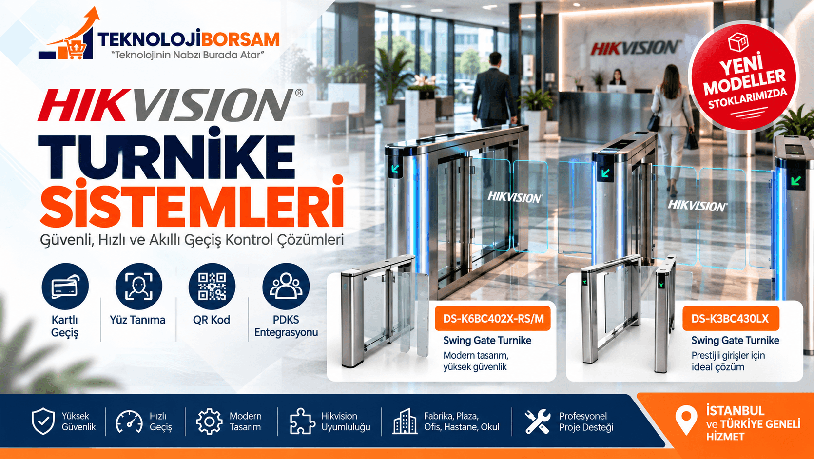Hikvision Turnike Sistemleri 2026 – Modeller, Fiyatlar ve Çözümler