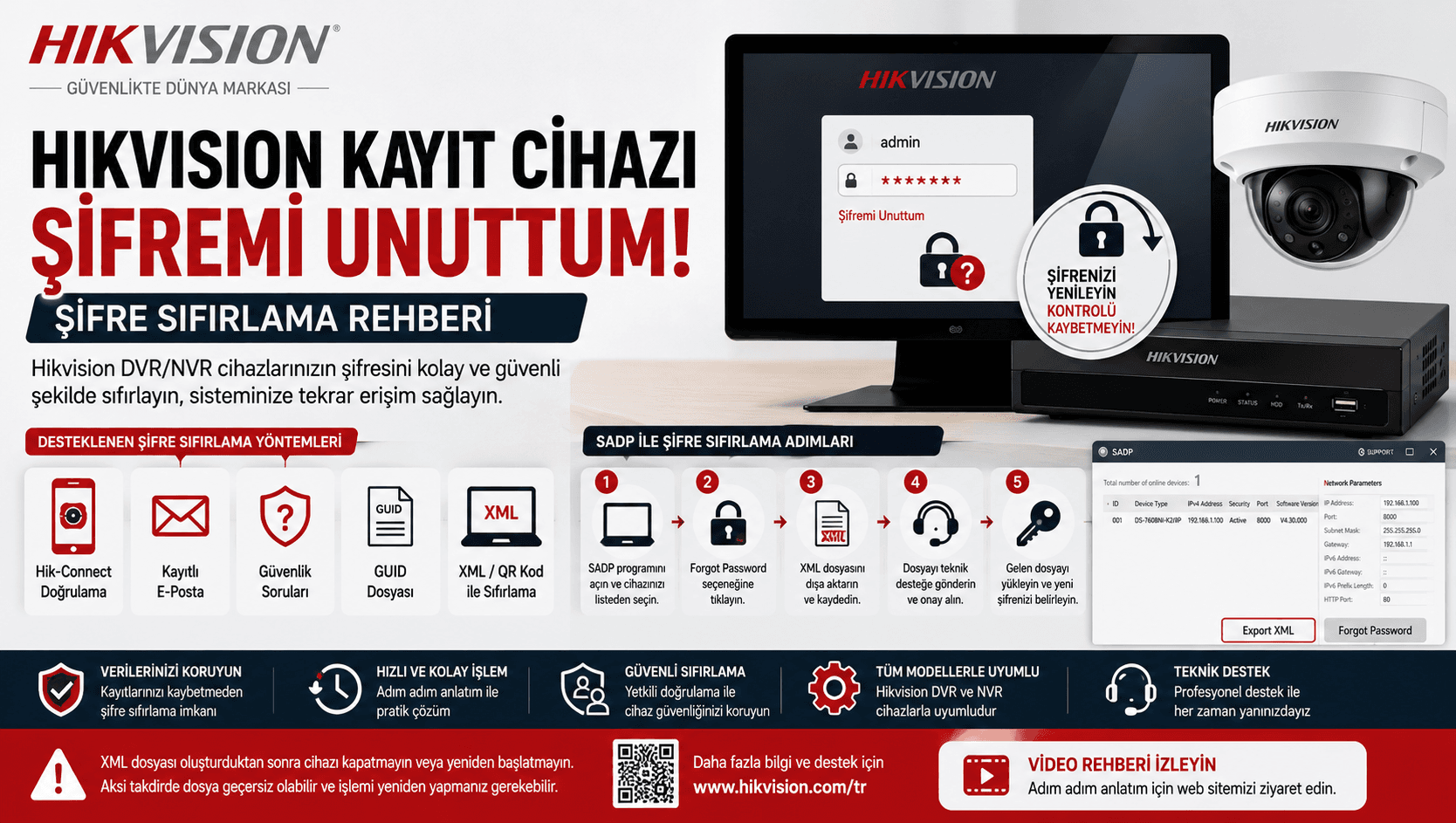 Hikvision Kayıt Cihazı Şifremi Unuttum! DVR/NVR Şifre Sıfırlama Rehberi