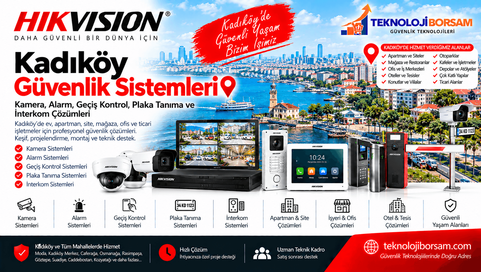 Kadıköy Kamera ve Alarm Sistemleri | Teknoloji Borsam
