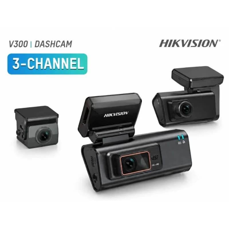 Hikvision AE-DC2032-V300 3 Kanallı Full HD Araç İçi Kamera (Ön + Kabin + Arka, Wi-Fi, GPS, G-Sensor, H.265) - ARAÇ KAMERASI / DASHCAM - Hikvision