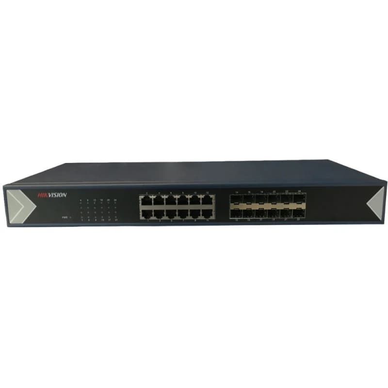 HIKVISION DS-3E0524TF 12 PORT RJ45 GIGABIT+12 PORT SFP GIGABIT L2 RACKMOUNT SWITCH - FİBER SWITCH - Hikvision