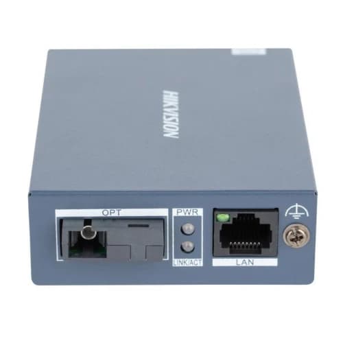 Hikvision DS-3D501R-A 20KM Gigabit Single Mode Tek Fiber Optik Alıcı Media Converter (1× Gigabit RJ45 + 1× Gigabit SC) - FİBER MEDIA CONVERTER - Hikvision