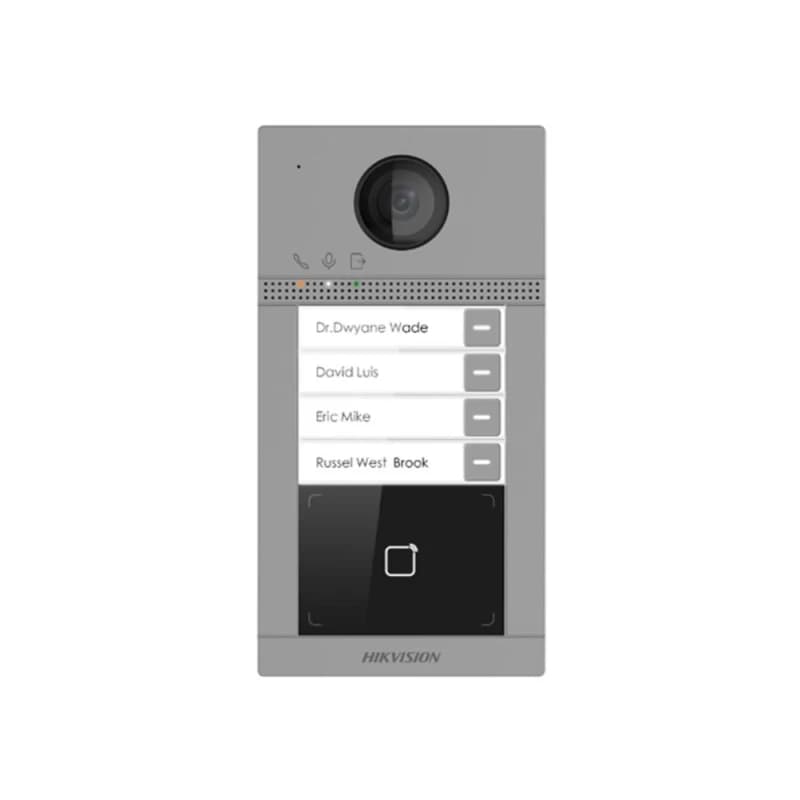 Hikvision DS-KV8413-WME1(B) 4 Butonlu IP Villa Dış Kapı Paneli – 2MP, MIFARE, Wi-Fi - DIŞ ÜNİTELER - Hikvision