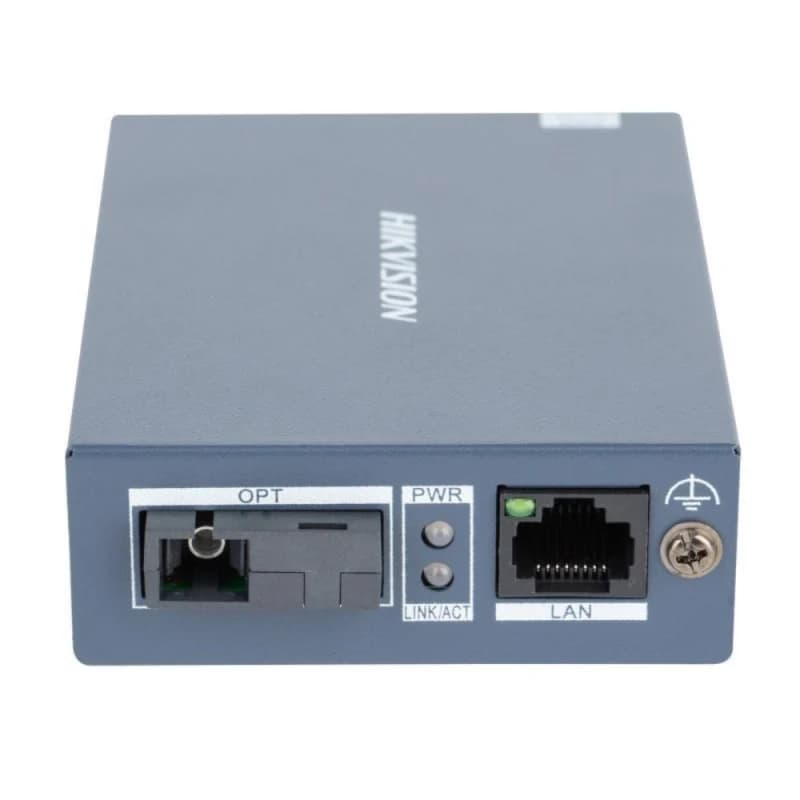 Hikvision DS-3D501R-A 20KM Gigabit Single Mode Tek Fiber Optik Alıcı Media Converter (1× Gigabit RJ45 + 1× Gigabit SC) - FİBER MEDIA CONVERTER - Hikvision