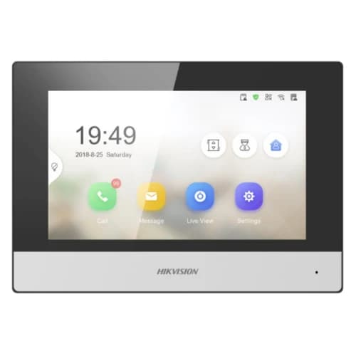Hikvision DS-KH6320-TE1 7” IP Görüntülü Diafon Monitörü – Dokunmatik Ekran, PoE Destekli - İÇ ÜNİTELER - Hikvision