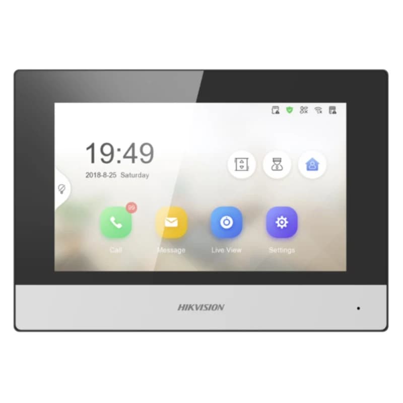 Hikvision DS-KH6320-TE1 7” IP Görüntülü Diafon Monitörü – Dokunmatik Ekran, PoE Destekli - İÇ ÜNİTELER - Hikvision
